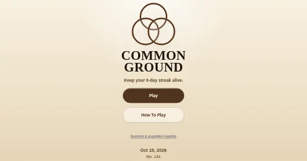Screenshot of Common Ground