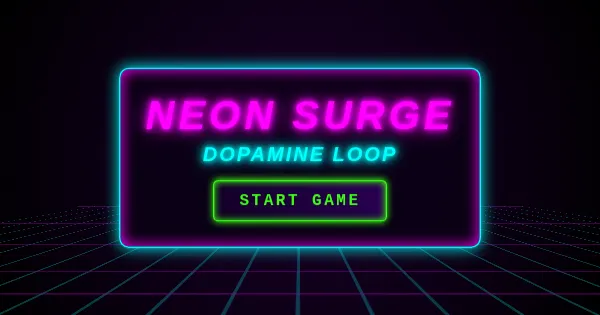 Screenshot of neon dopamine