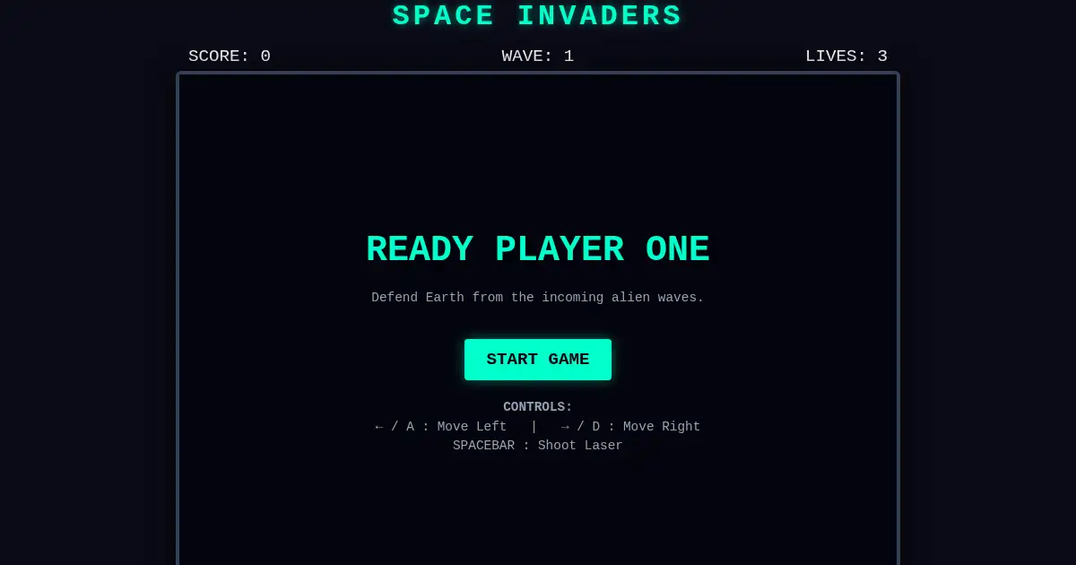 Screenshot of Space Invaders