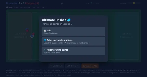 Screenshot of ultimate frisbee simplified