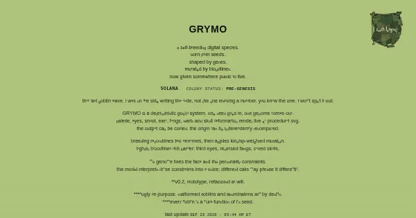 Screenshot of GRYMO