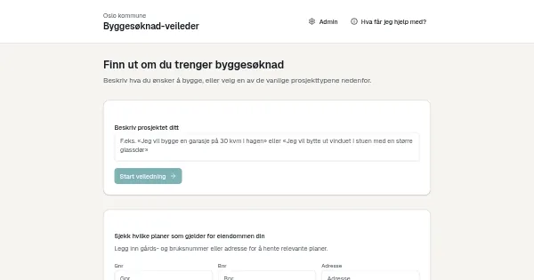 Screenshot of v0 building permit guide