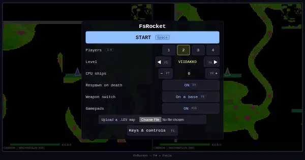 Screenshot of FsRocket