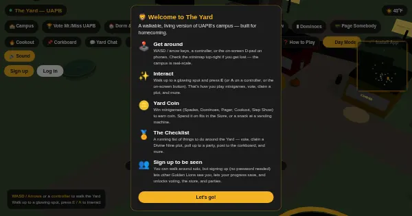 Screenshot of yard
