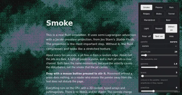 Screenshot of canvas effects