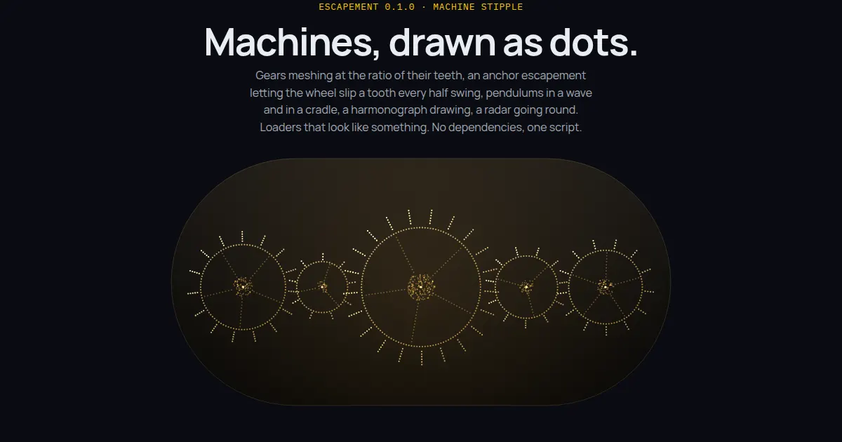 Screenshot of escapement