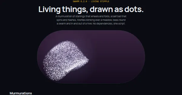 Screenshot of swarm