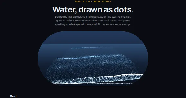 Screenshot of swell