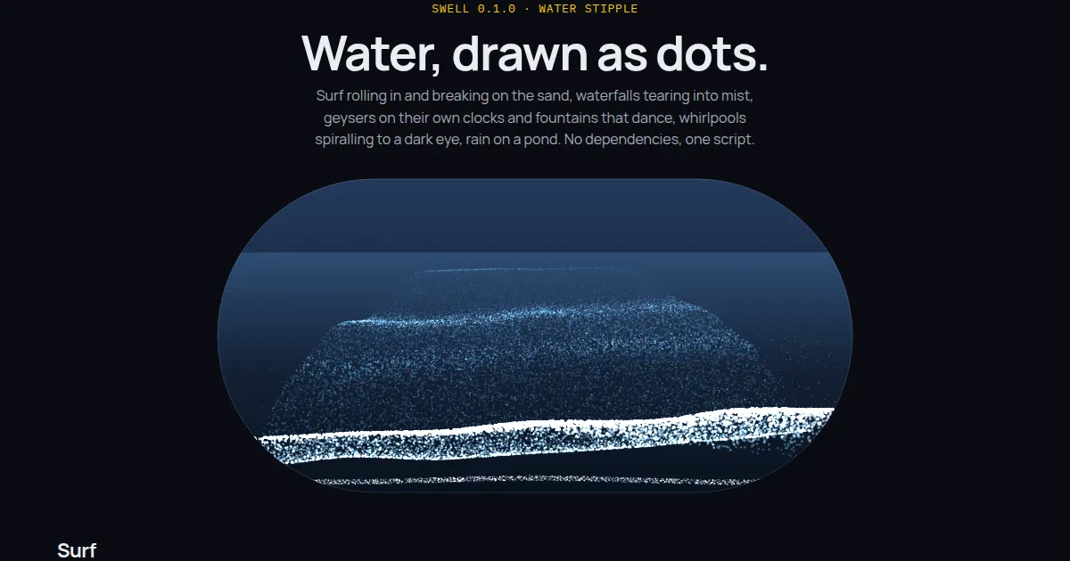 Screenshot of swell