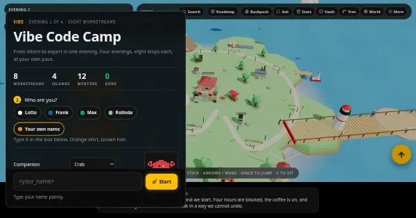 Screenshot of vibe map