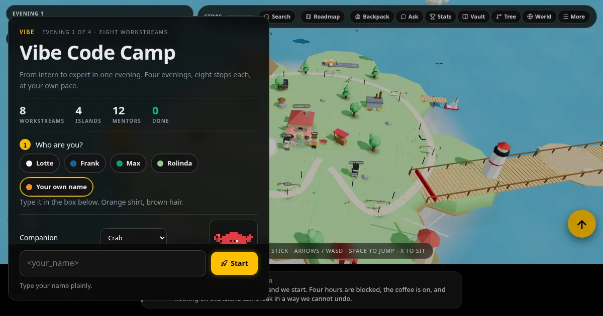 Screenshot of vibe map