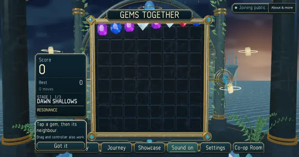 Screenshot of gemstogether