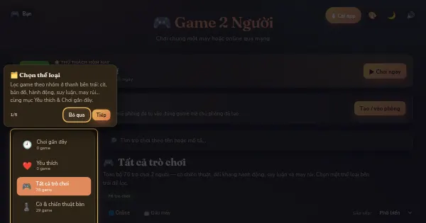 Screenshot of TwoPlayerGames