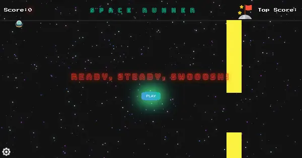 Screenshot of space runner