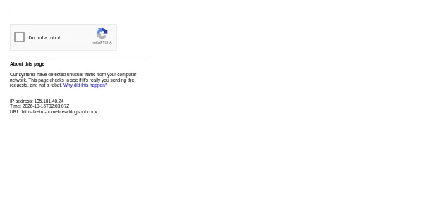Screenshot of retro homebrew