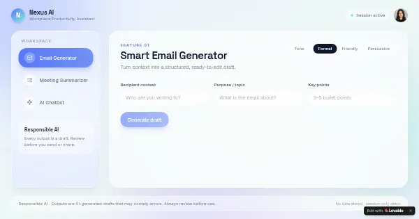 Screenshot of instant prod kit