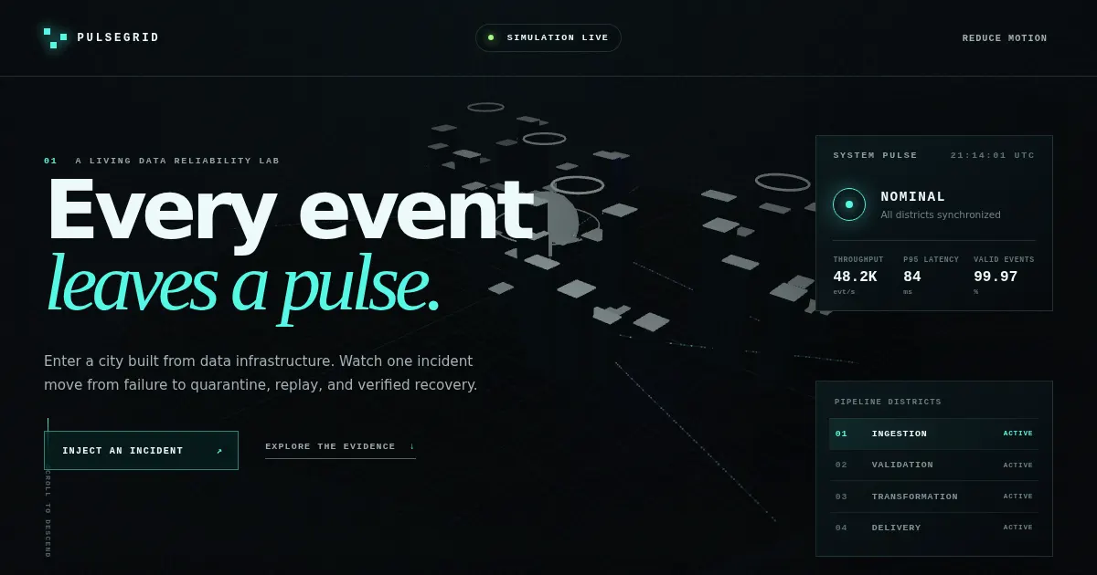 Screenshot of pulsegrid 3d