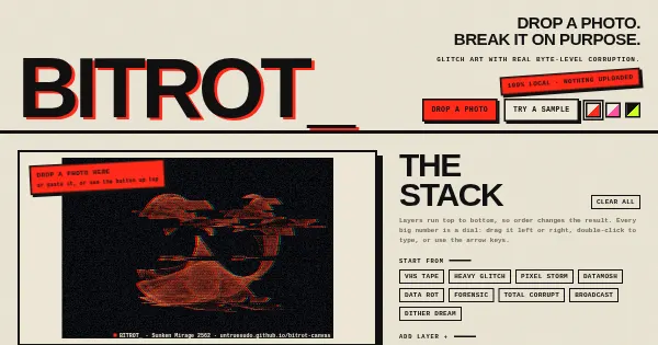 Screenshot of bitrot canvas