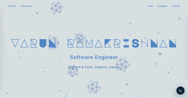 Screenshot of Personal Website