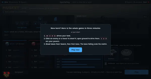 Screenshot of musket