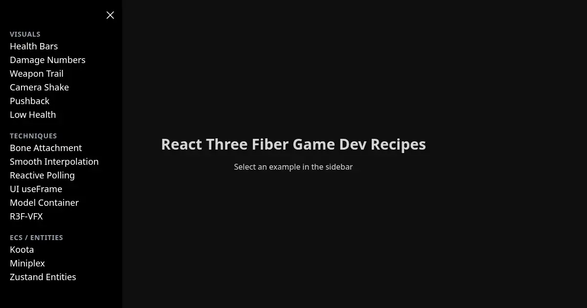 Screenshot of r3f gamedev