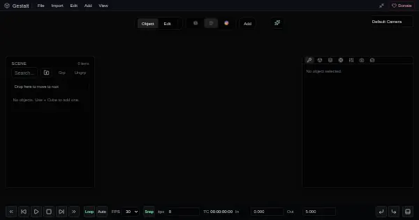 Screenshot of freed
