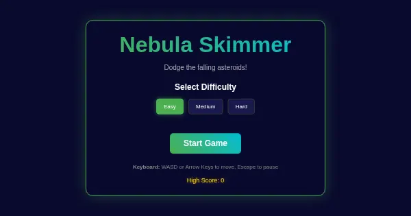 Screenshot of Nebula Skimmer