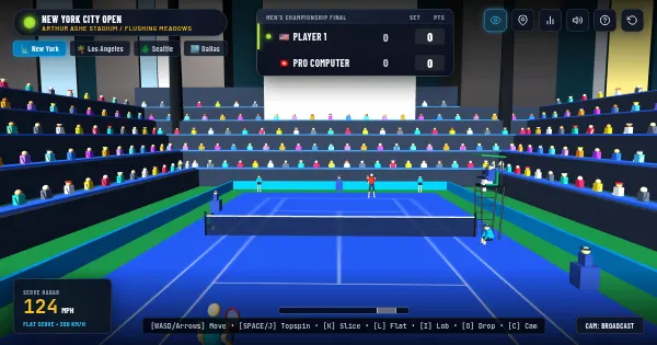 Screenshot of hyper tennis 3d