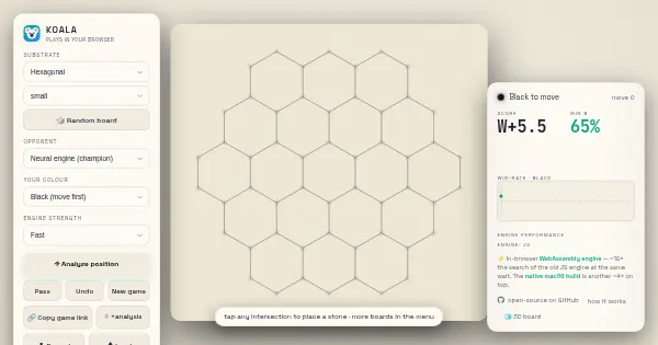 Screenshot of koala