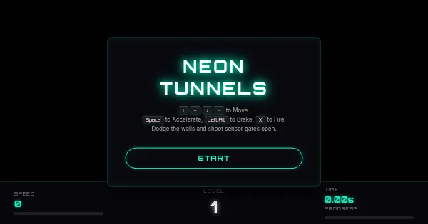 Screenshot of neon tunnels