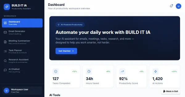 Screenshot of AI POWERED ASSISTANT