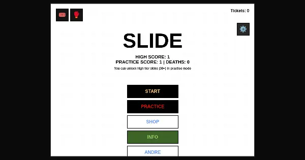 Screenshot of WertySlideGame