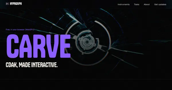 Screenshot of carve