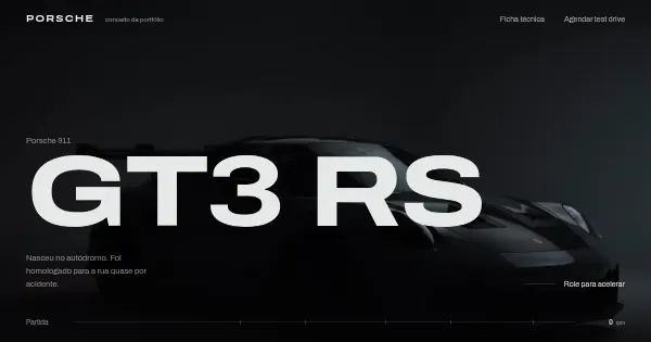 Screenshot of porsche gt3rs conceito