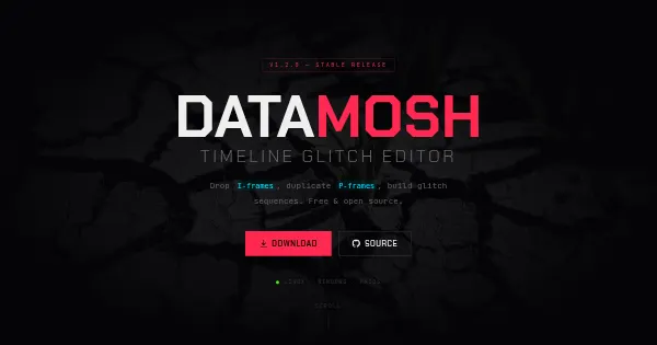 Screenshot of datamosh gui