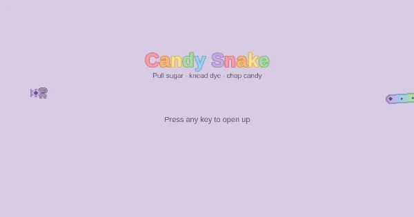 Screenshot of candy snake