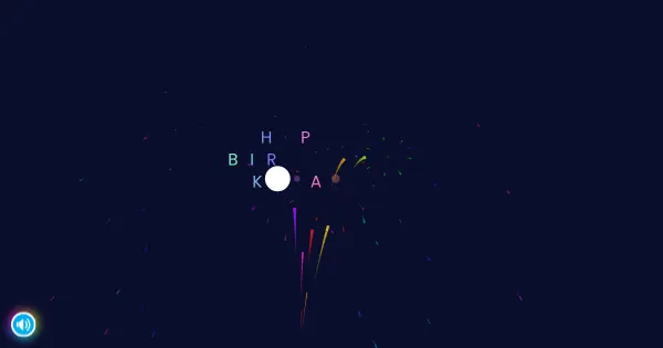 Screenshot of happy birthday animation