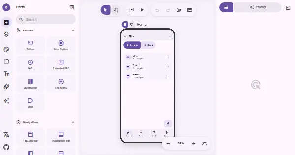 Screenshot of m3e canvas