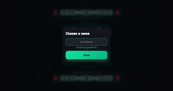 Screenshot of geometry run