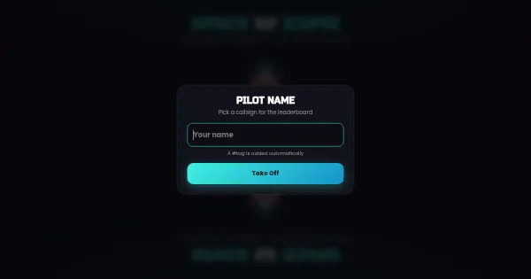 Screenshot of space shooter