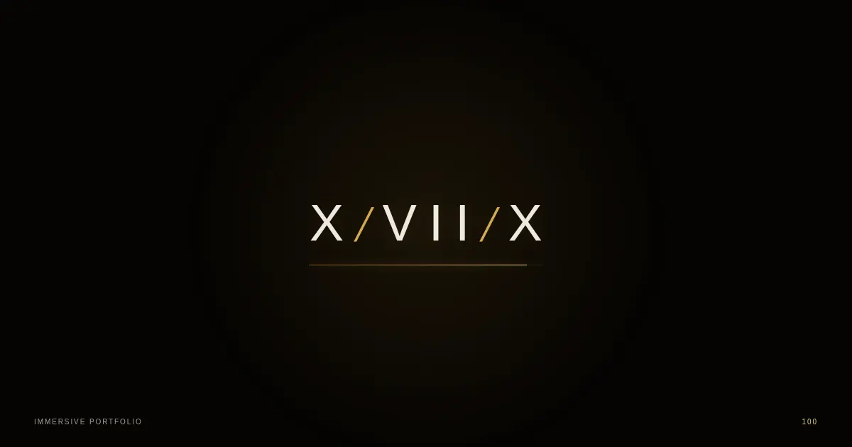 Screenshot of xvviix portfolio