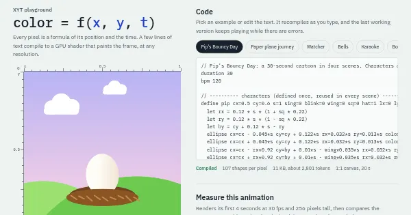 Screenshot of xyt motion