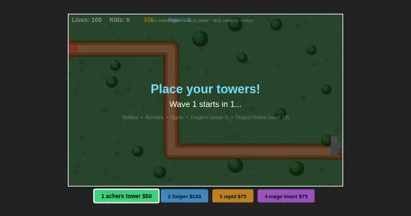 Screenshot of game lesson