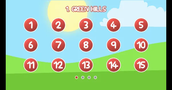 Screenshot of phaser3 swipeable level selection