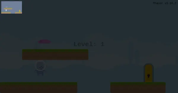 Screenshot of phaser3 typescript platformer example