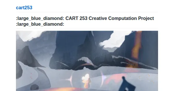 Screenshot of cart253