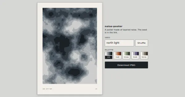 Screenshot of noise poster