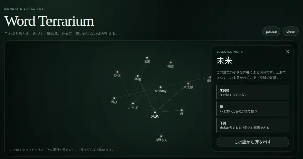 Screenshot of Word Terrarium