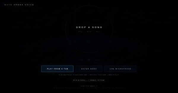 Screenshot of wave arena voice