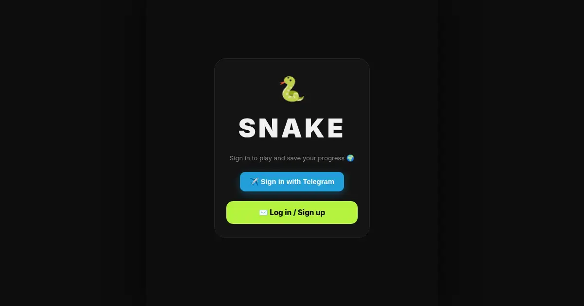 snake: free snake game in your browser — VibeCruiser